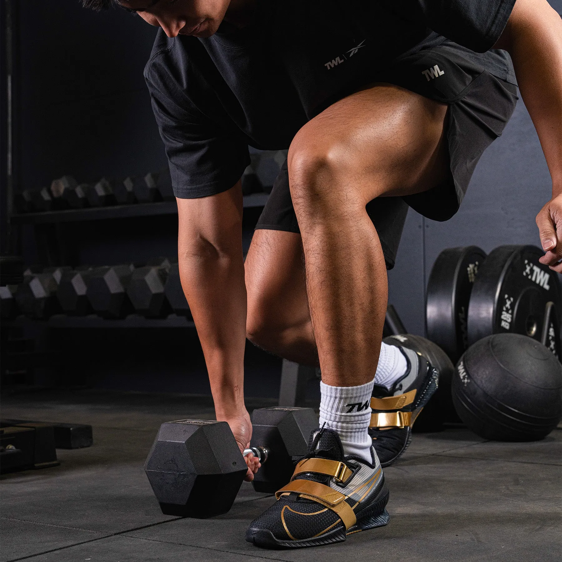Nike - Romaleos 4 Weightlifting Shoes - Black/Metallic Gold-White Gel Insert Technology