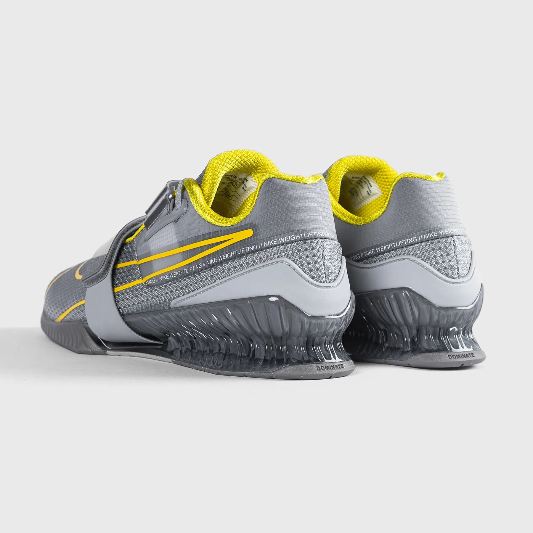 Fringed Hem Odor Resistant Lining Nike - Romaleos 4 Weightlifting Shoes - Wolf Grey/Lightening-Black-Metallic Silver