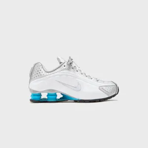 Triple Strap Function Index Nike Shox R4 - Metallic Silver / White / Blue Lagoon