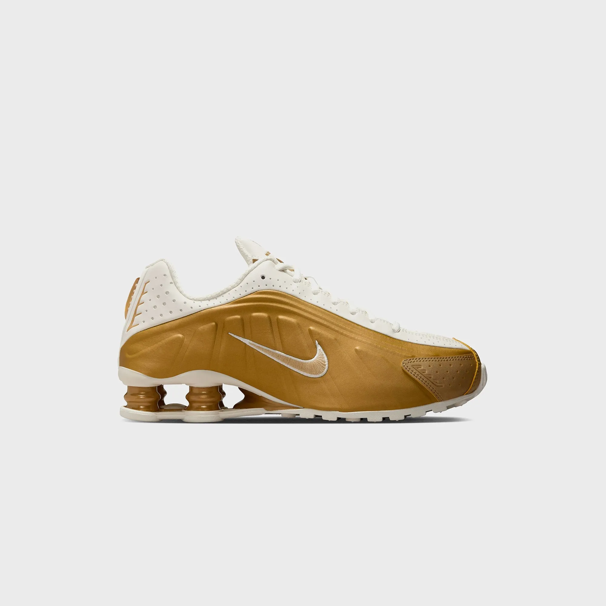 Nike Shox R4 - Soft Pearl / Metallic Gold Sturdy Model GiftBag