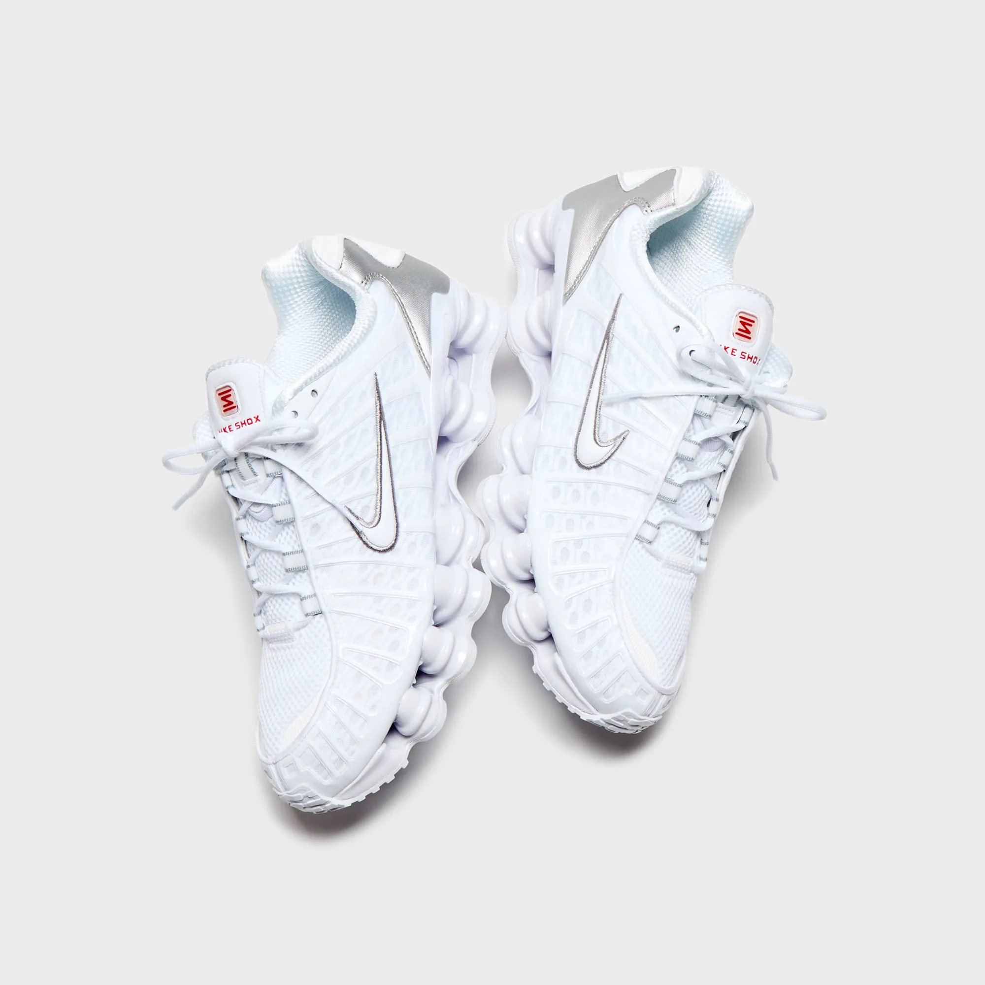 Thanksgiving Day Sale Special Offer Nike Shox Tl - White / Metallic Silver / Max Orange