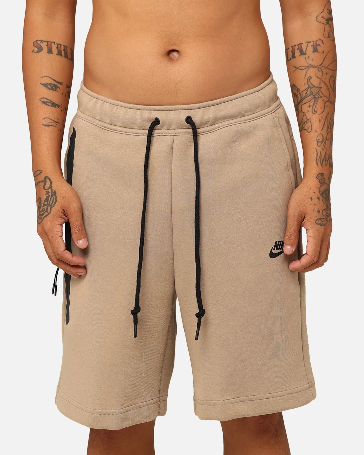 Nike Tech Fleece Shorts Kaki/Noir