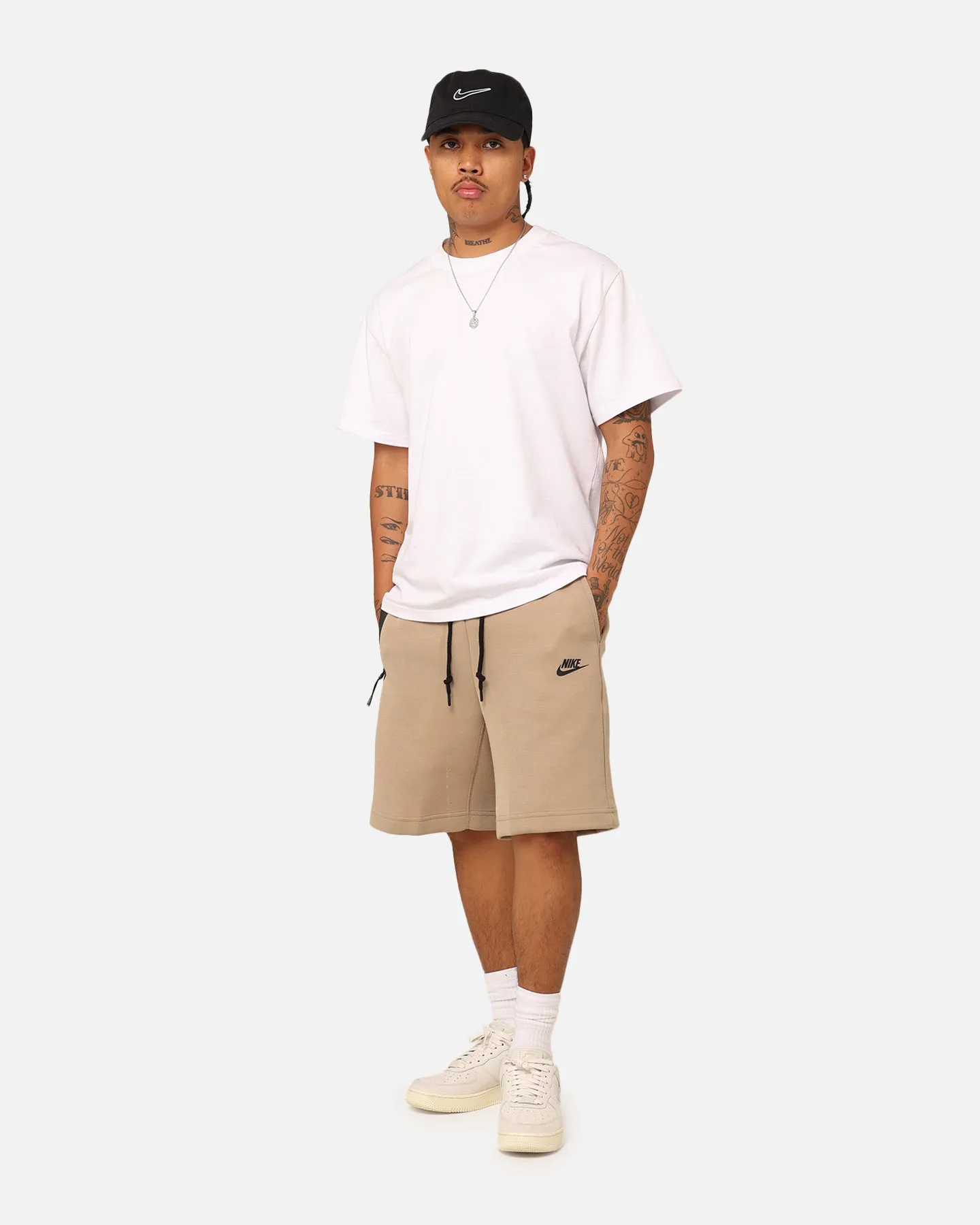 Nike Tech Fleece Shorts Kaki/Noir