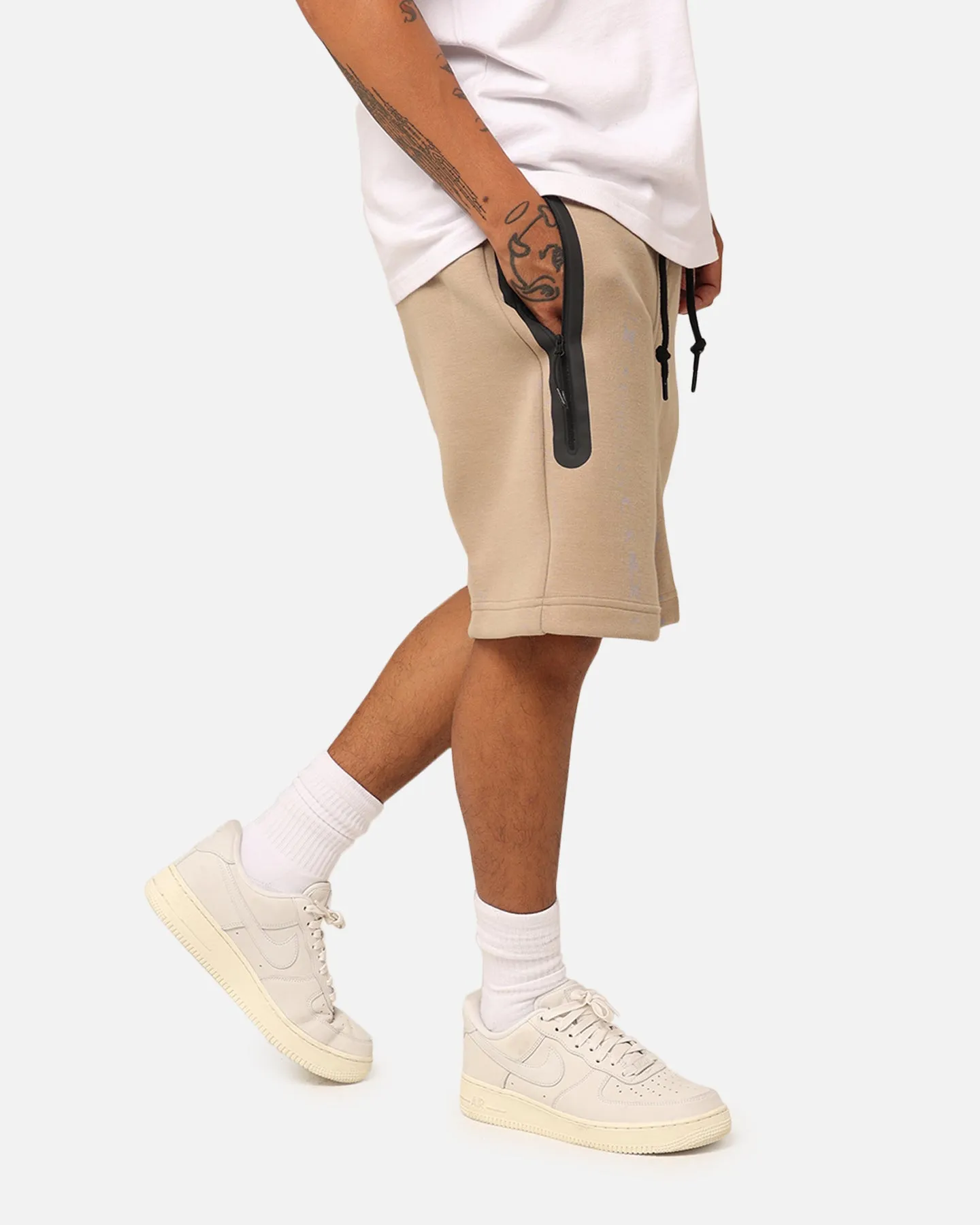 Nike Tech Fleece Shorts Kaki/Noir