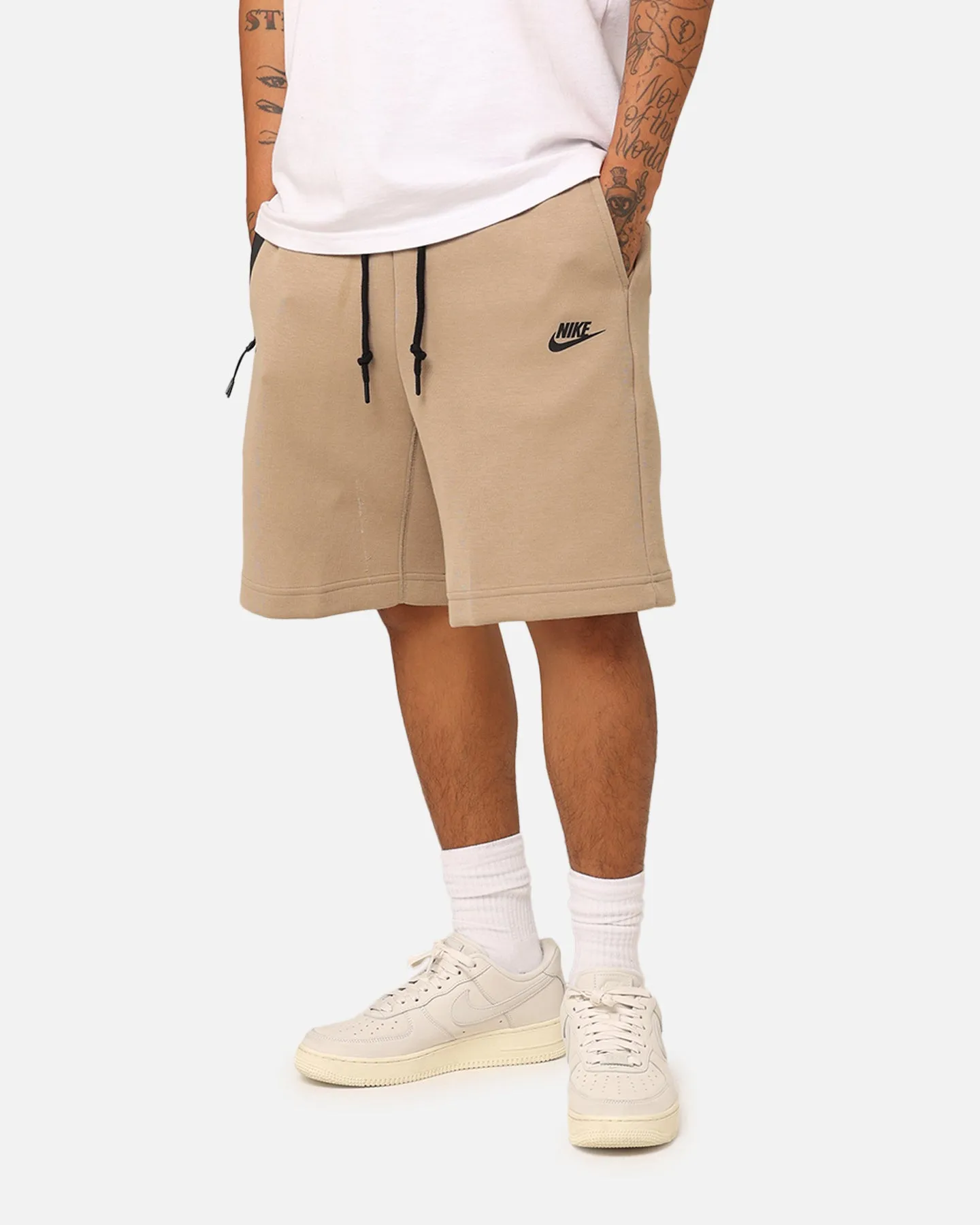 Nike Tech Fleece Shorts Kaki/Noir