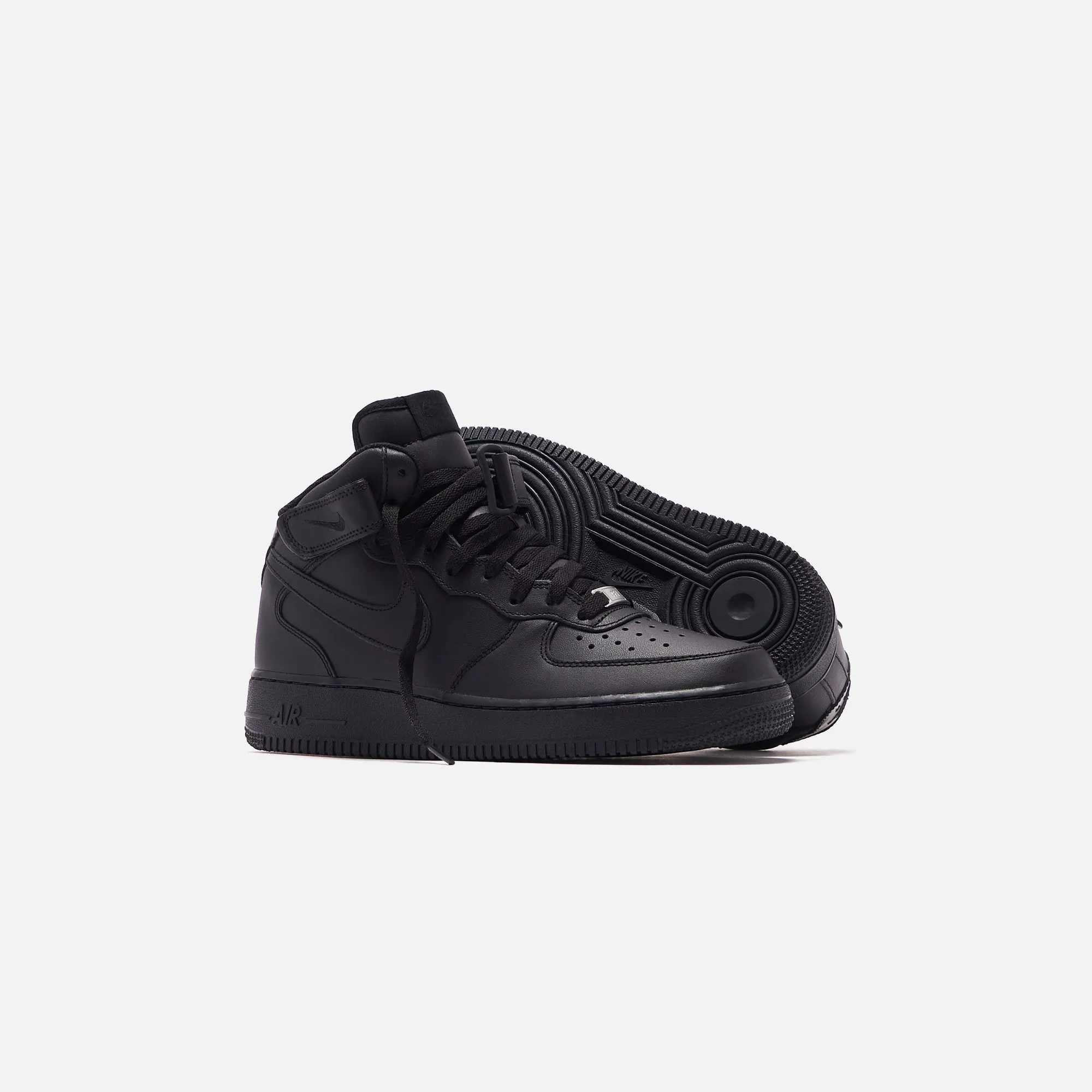 Canvas Back Flexible Webbing Nike Wmns Air Force 1 Mid '07 - Black