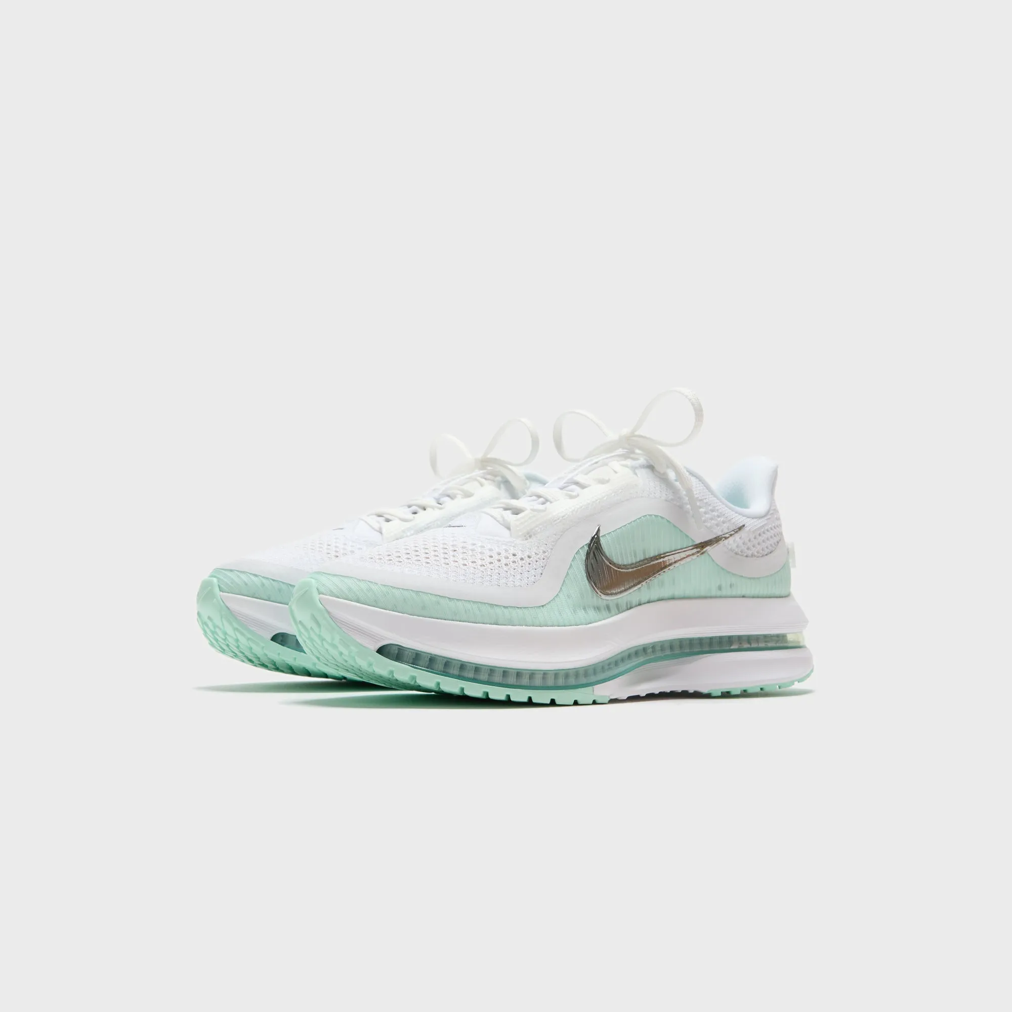 Rectangular Shape Nike Wmns Pegasus Premium - White / Metallic Silver / Mint Foam / Cannon