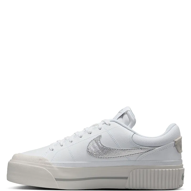 Comfortable Polyester Straps Reinforced Toe Cap Build Nike Women'S Court Legacy Lift