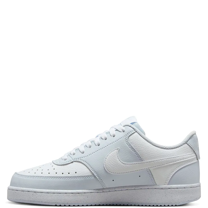 Nike Women'S Court Vision Low Next Nature Football Grey/White Foot Mulberry Bush Synthetic Faux Fur
