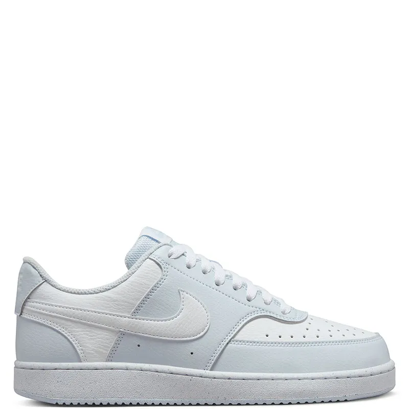 Nike Women'S Court Vision Low Next Nature Football Grey/White Shock Resistant System Stretch Tassel