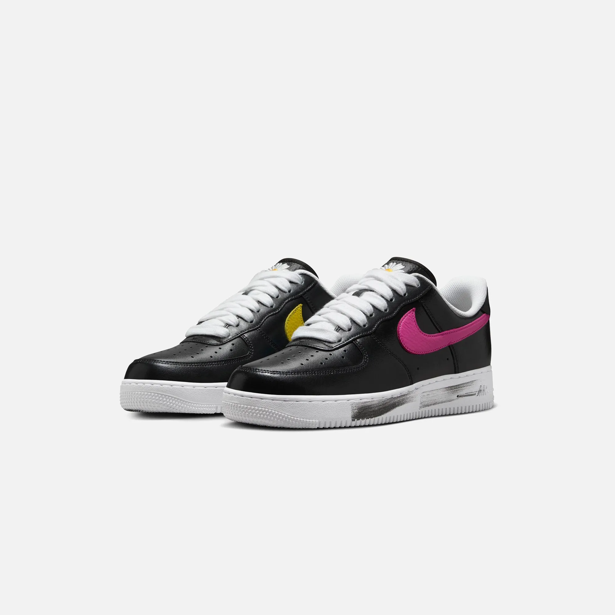 Nike X Peaceminusone Air Force 1 - Black / New Emerald / Pinkfire Ii / Tour Yellow / Blue Gale Soft Edges Slippers