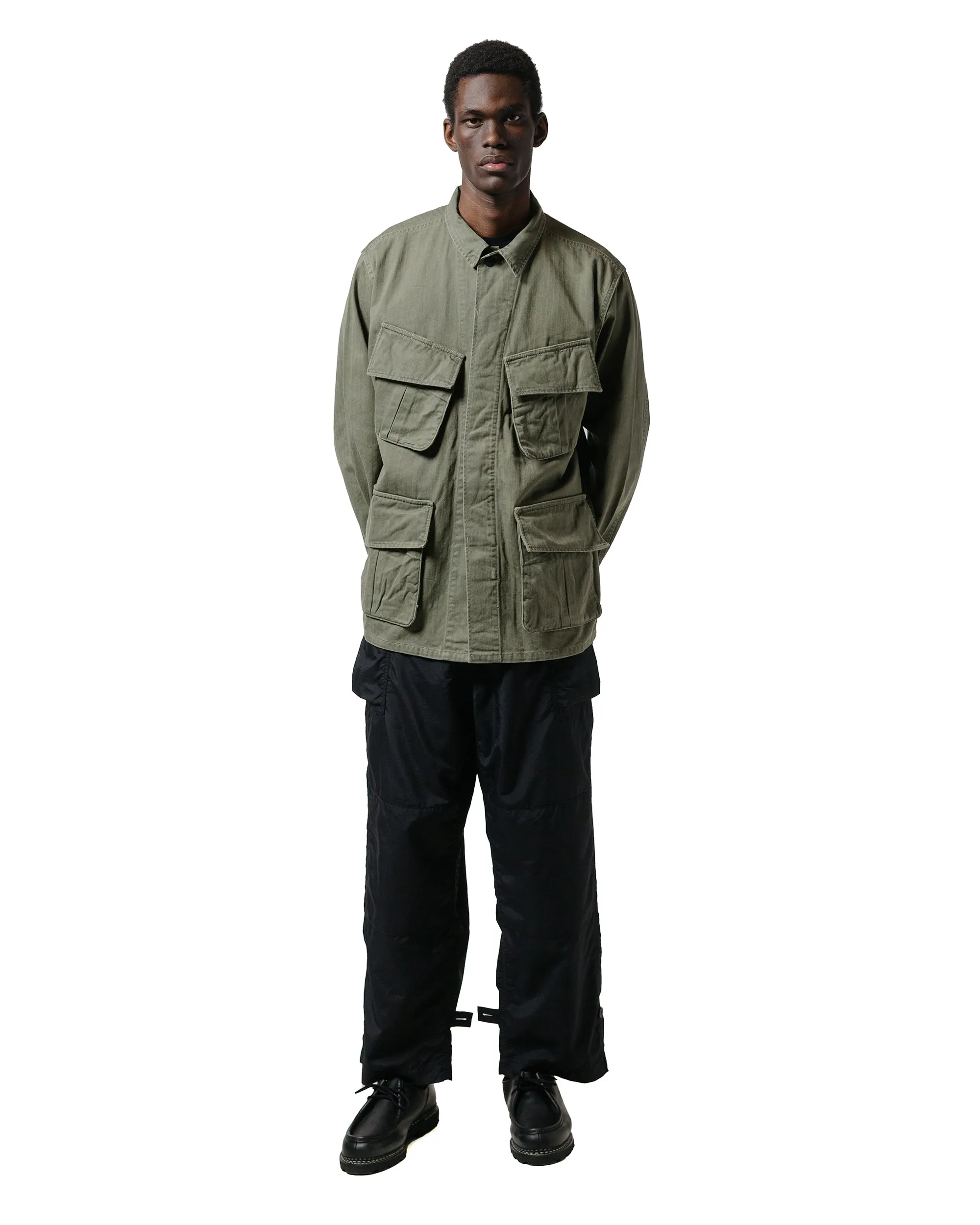The Corona Utility Fp028 M-43 Cargo Slacks Supplex Nylon Ripstop Black Comfortable Elastic Joined LogoPatch