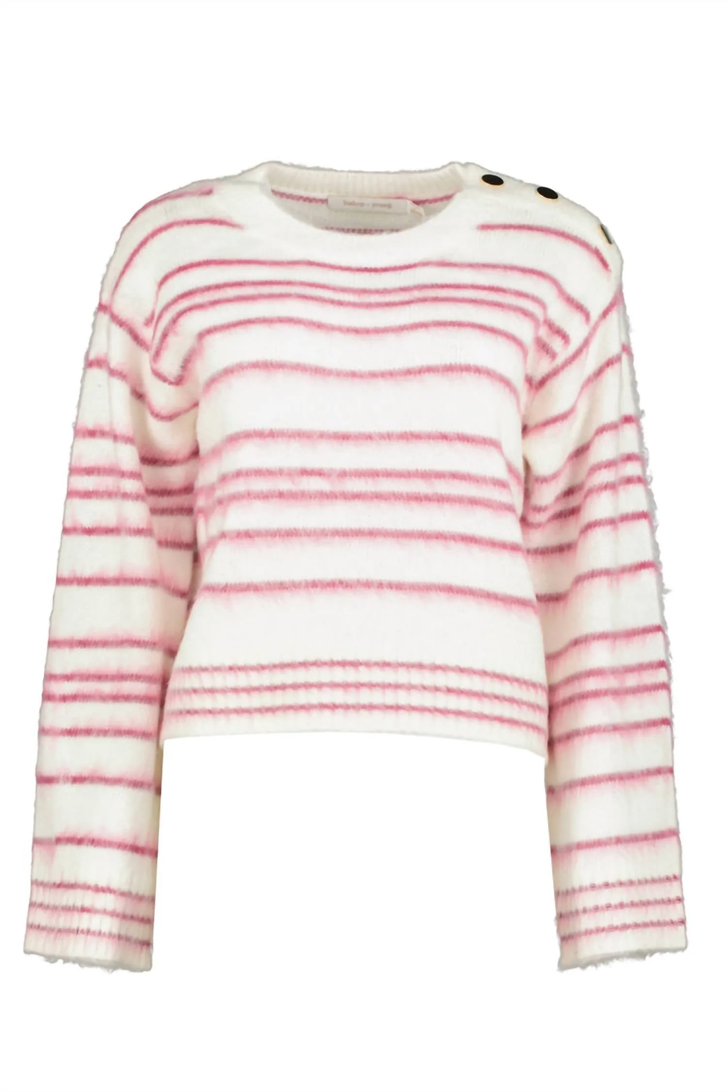 Pull Flou à Rayures Noelle en Rose/Blanc