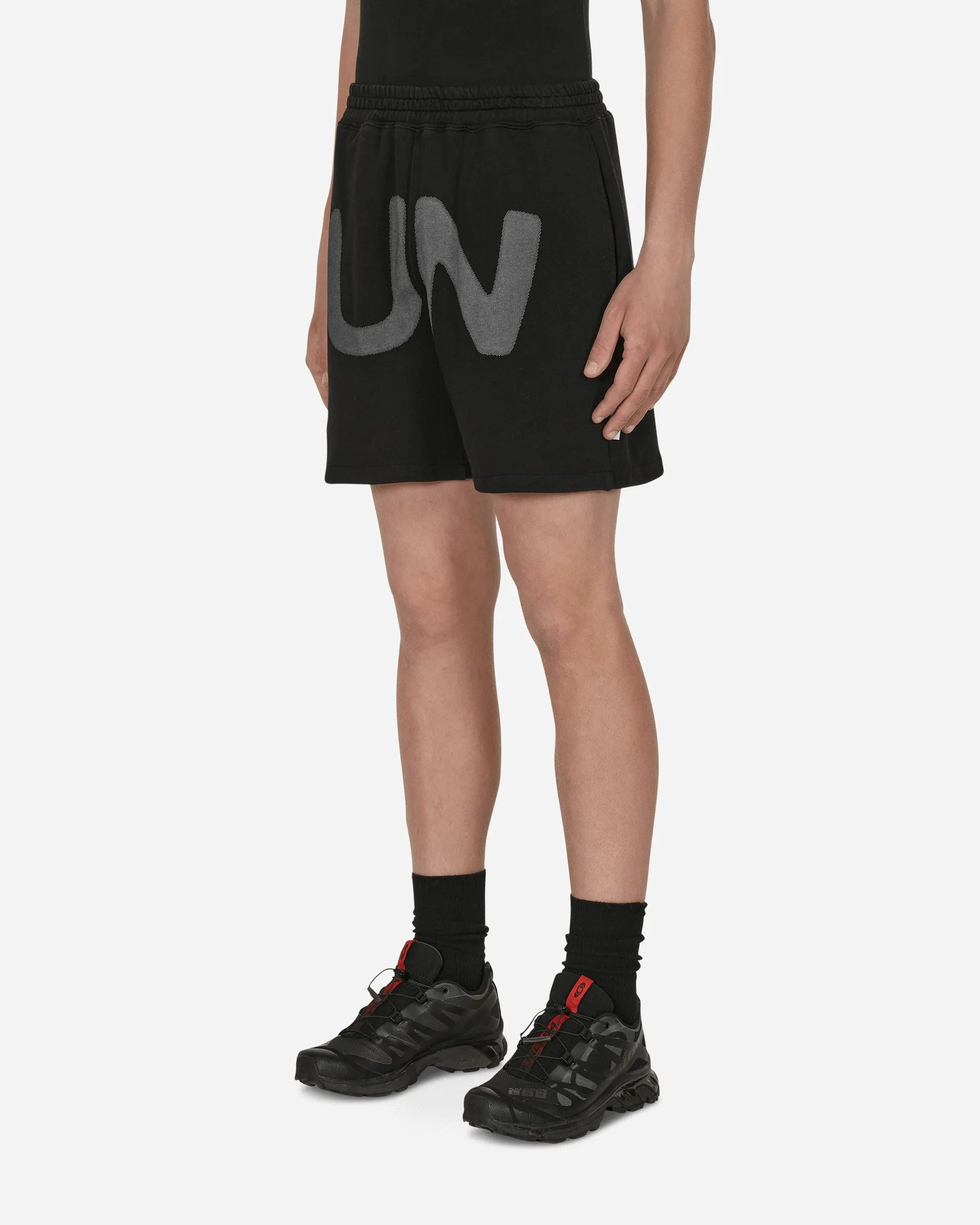 Comfortable Open Comfortable Insole Cushion Boxy Shorts Black