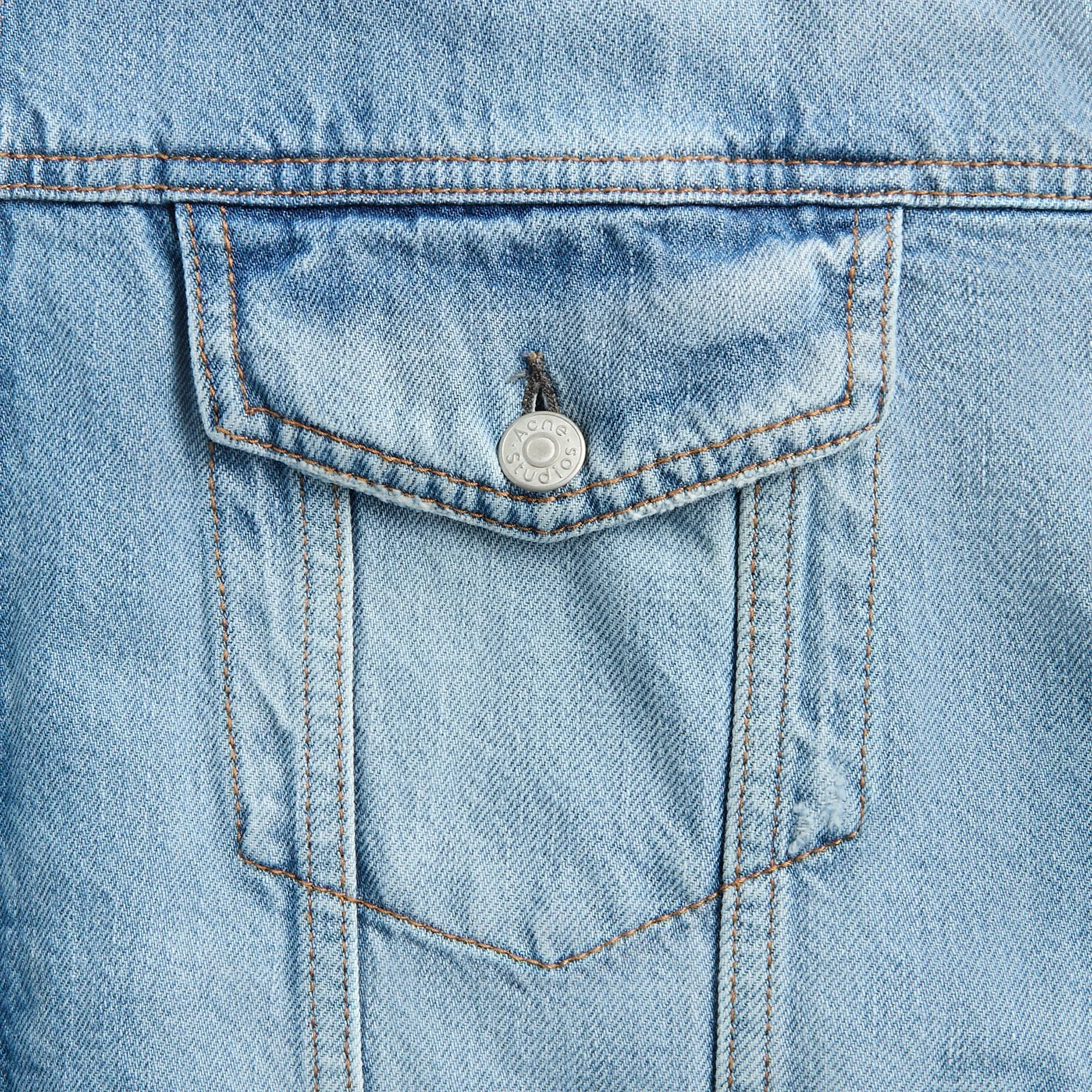 Comfortable With Different Sock Seasonal Adaptations Natural Exercise Acne Studios Denim Jacket - Light Blue