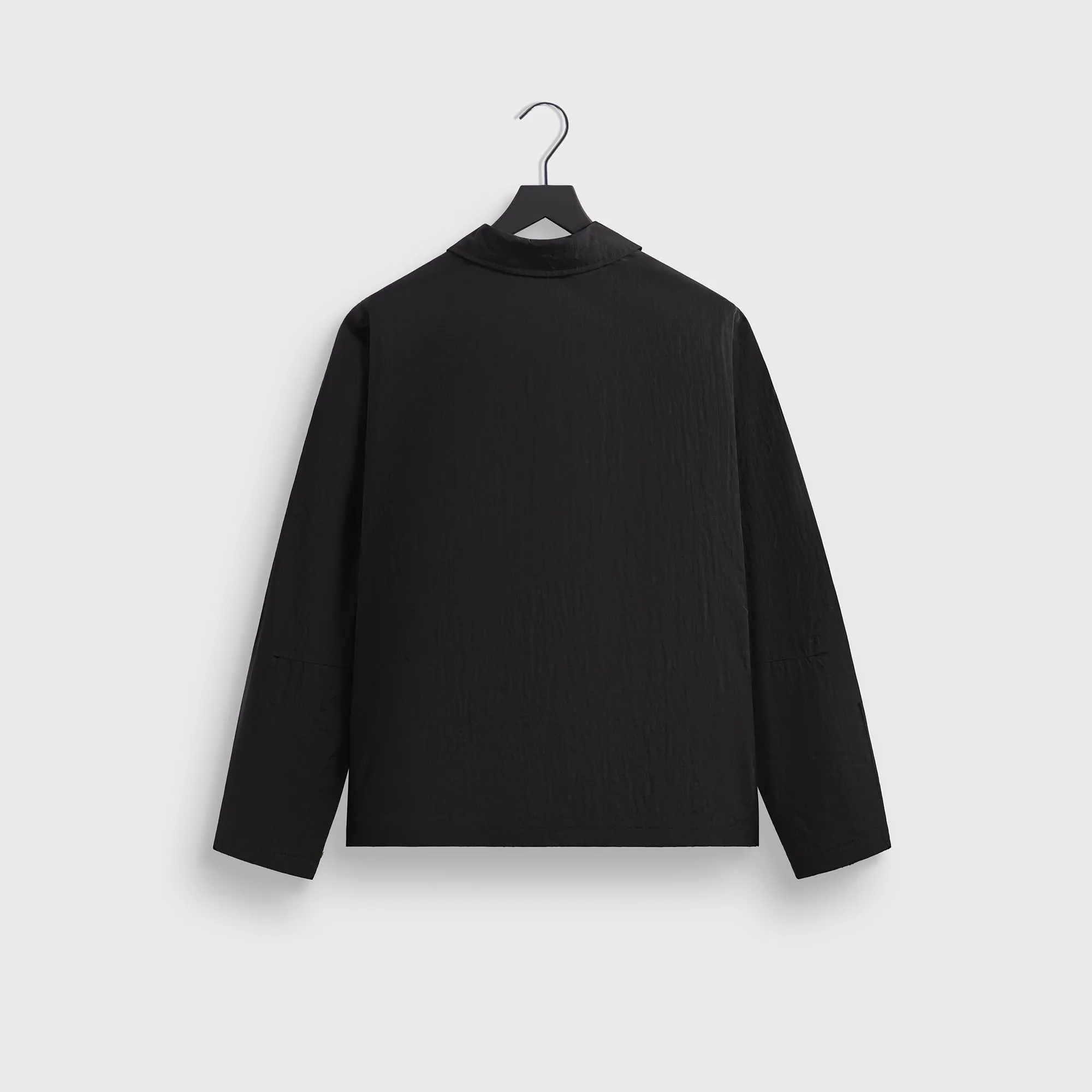 Sewn-On Patch Kith Wrinkle Nylon Jonas Coaches Jacket - Black