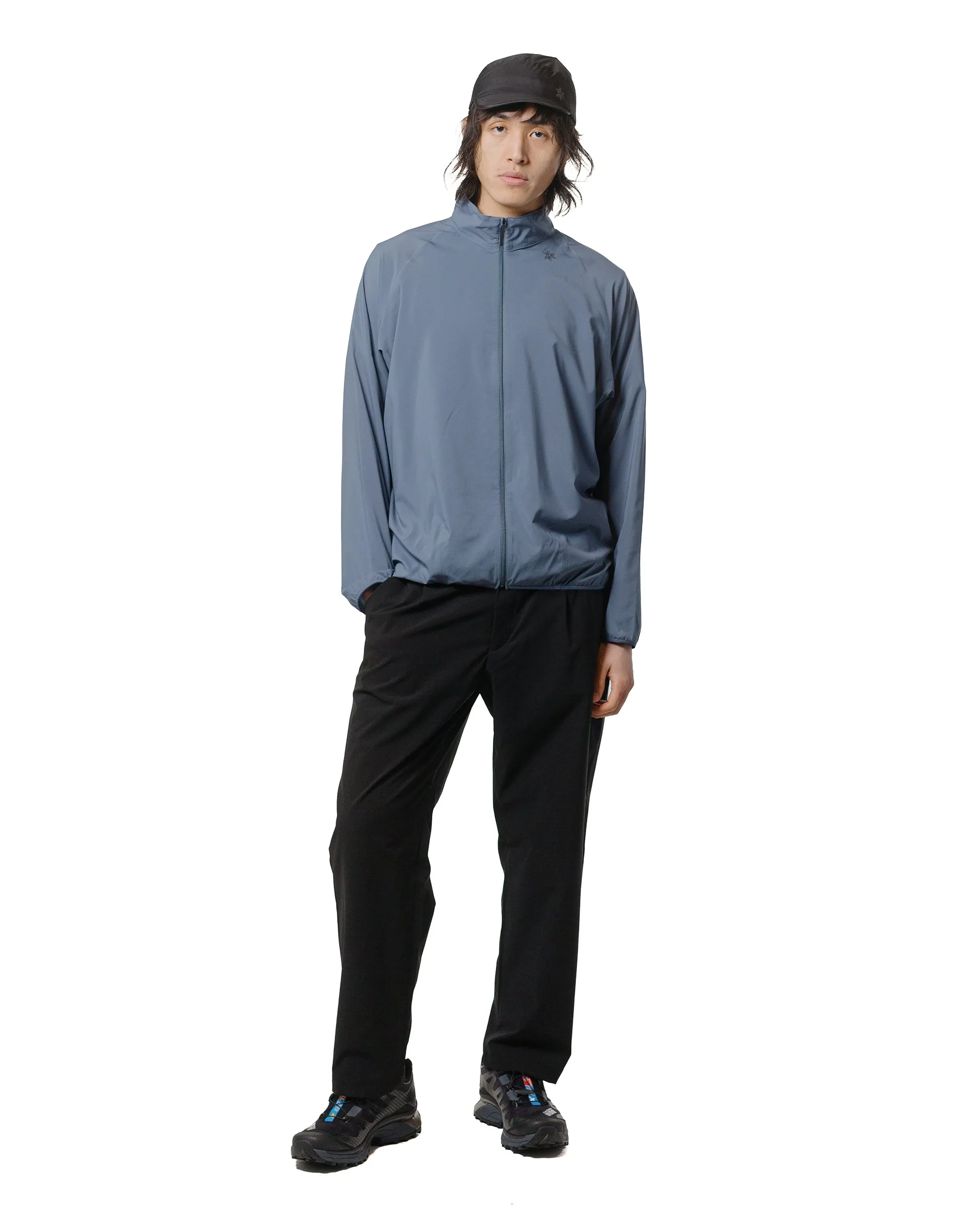 Metal Buckle Earth Friendly Goldwin One Tuck Tapered Light Pants Black