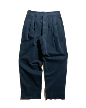 Animal Print Neck Jacquard Knit Mhl Stitch Pleat Trouser Tough Cotton Twill Dark Ink