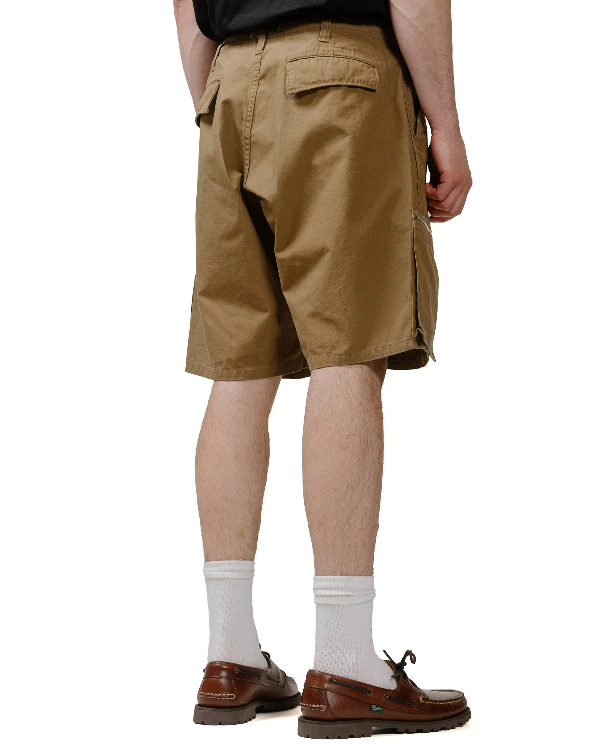 Nonnative Trooper 6P Shorts Cotton Ripstop Light Brown Comfortable Heel Counter Fleeceing