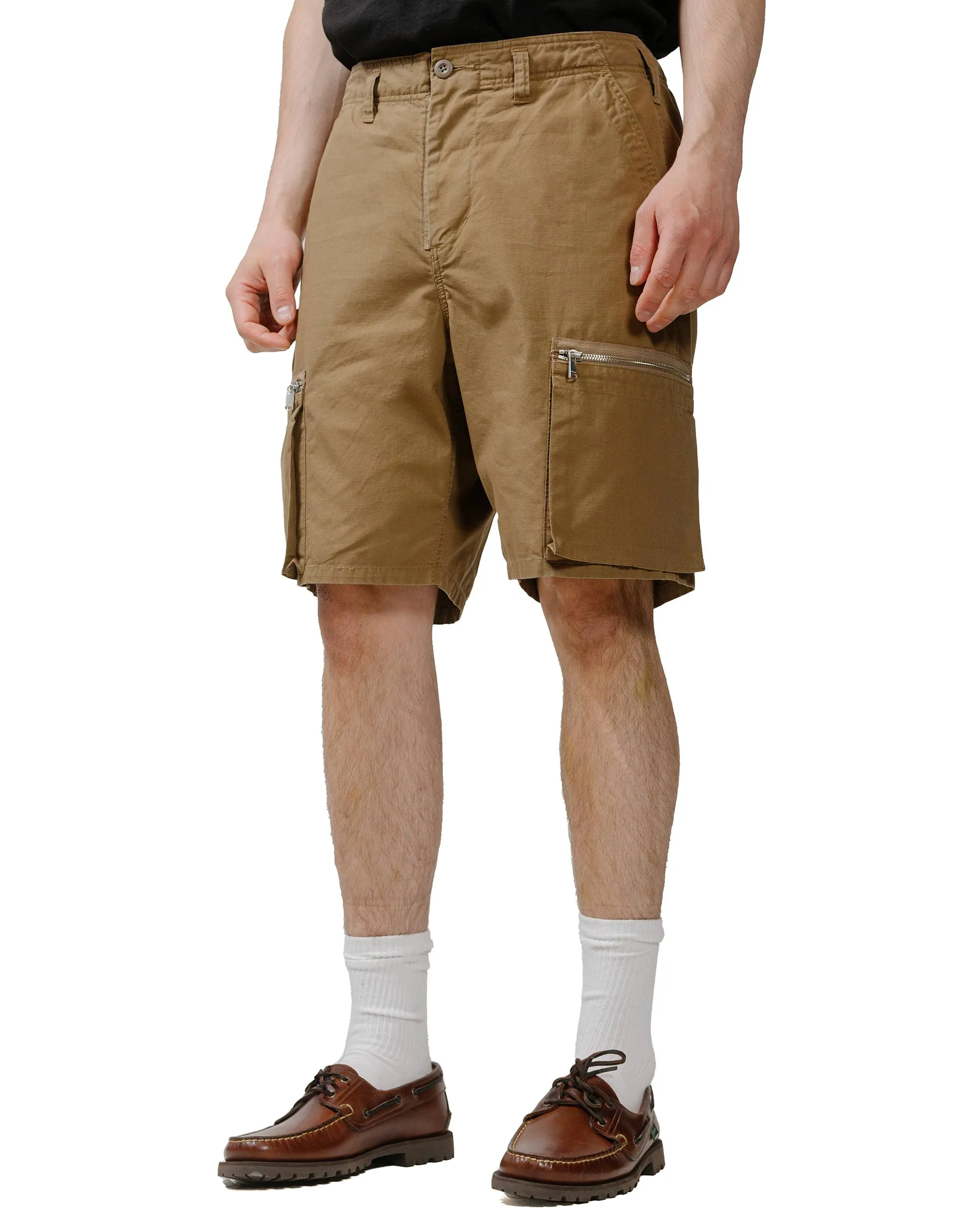 Comfort Nanosegment High Elastic Product Nonnative Trooper 6P Shorts Cotton Ripstop Light Brown