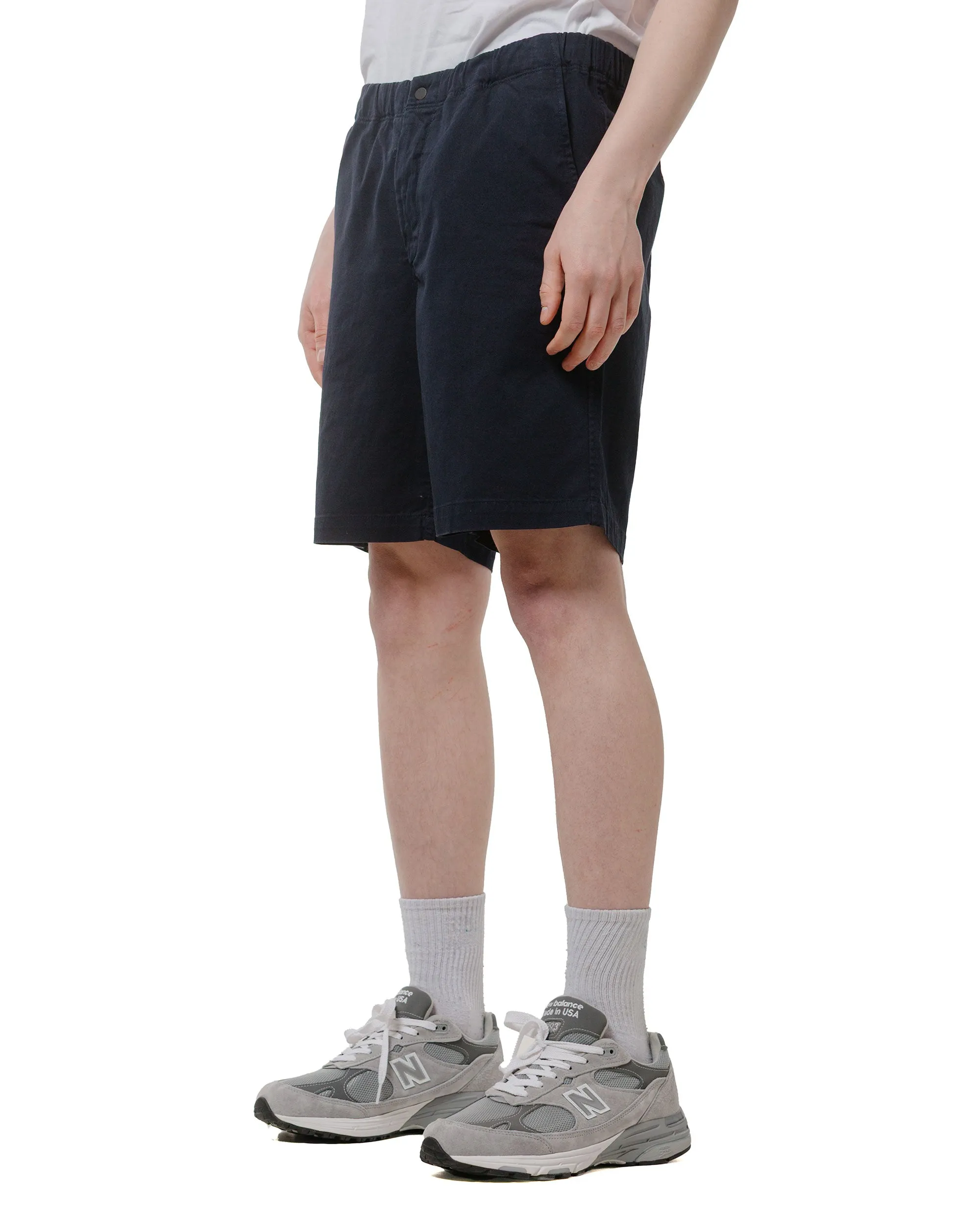 Rounded Tip Norse Projects Ezra Stretch Twill Shorts Dark Navy
