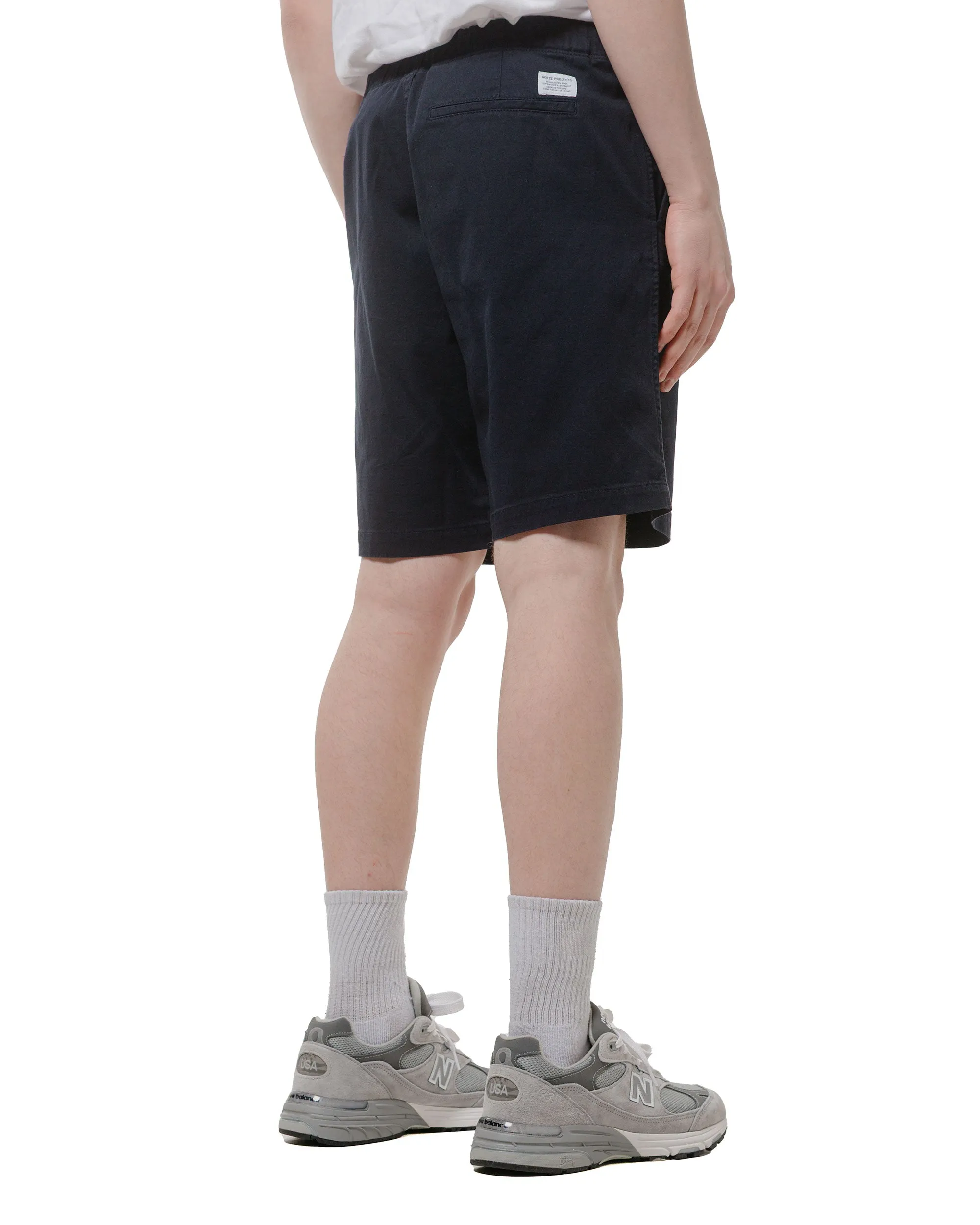 Norse Projects Ezra Stretch Twill Shorts Dark Navy Tall Friendly