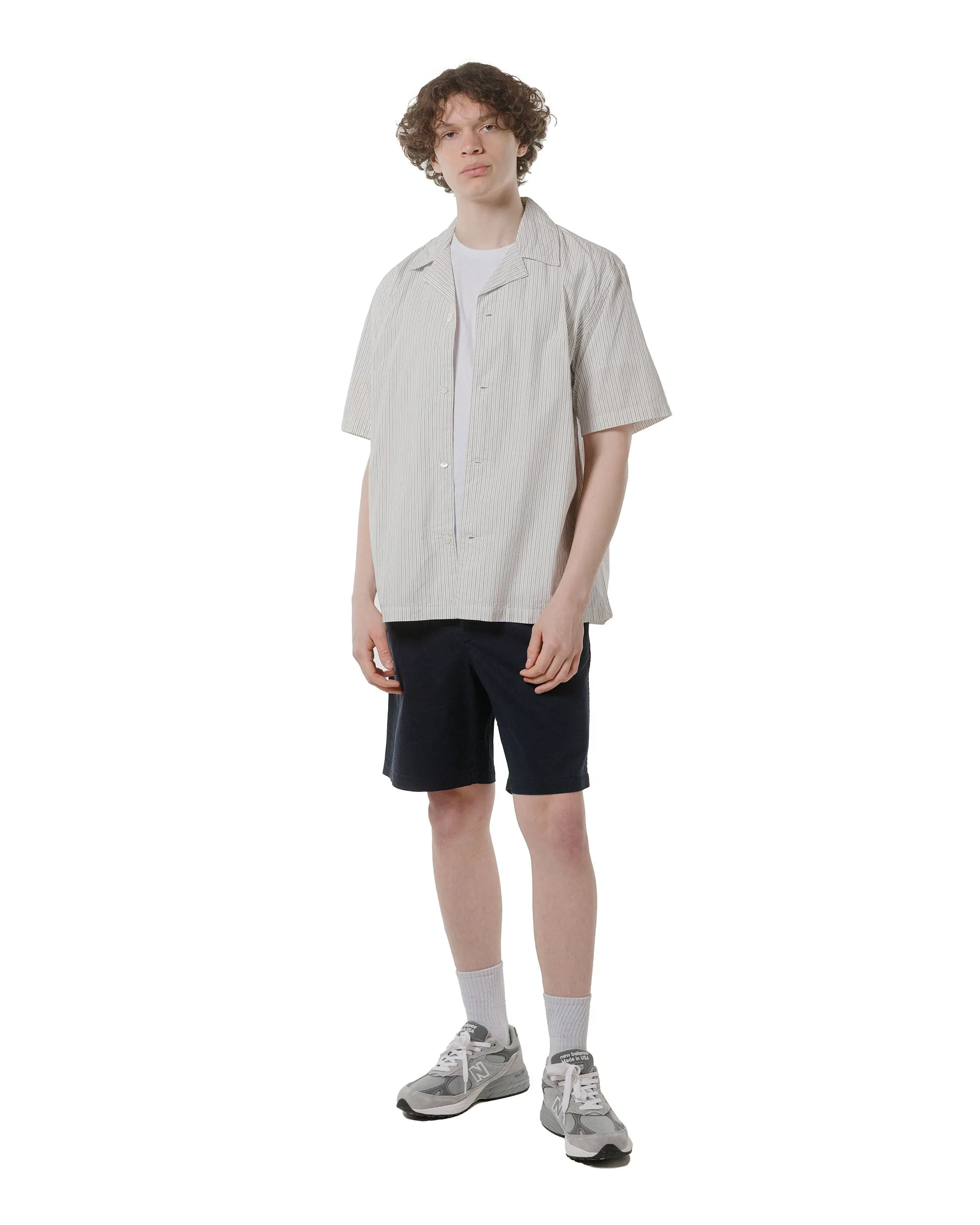 Contrast Stitching Norse Projects Ezra Stretch Twill Shorts Dark Navy
