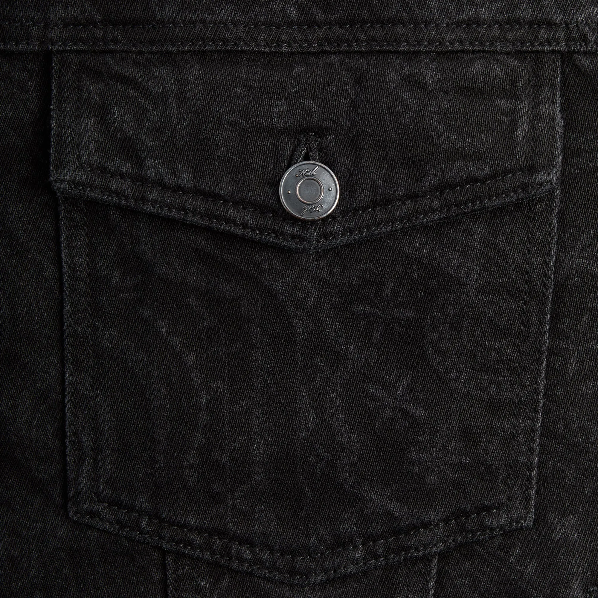 Silvering Comfortable Skunk Kith Puffed Jase Denim Jacket - Black
