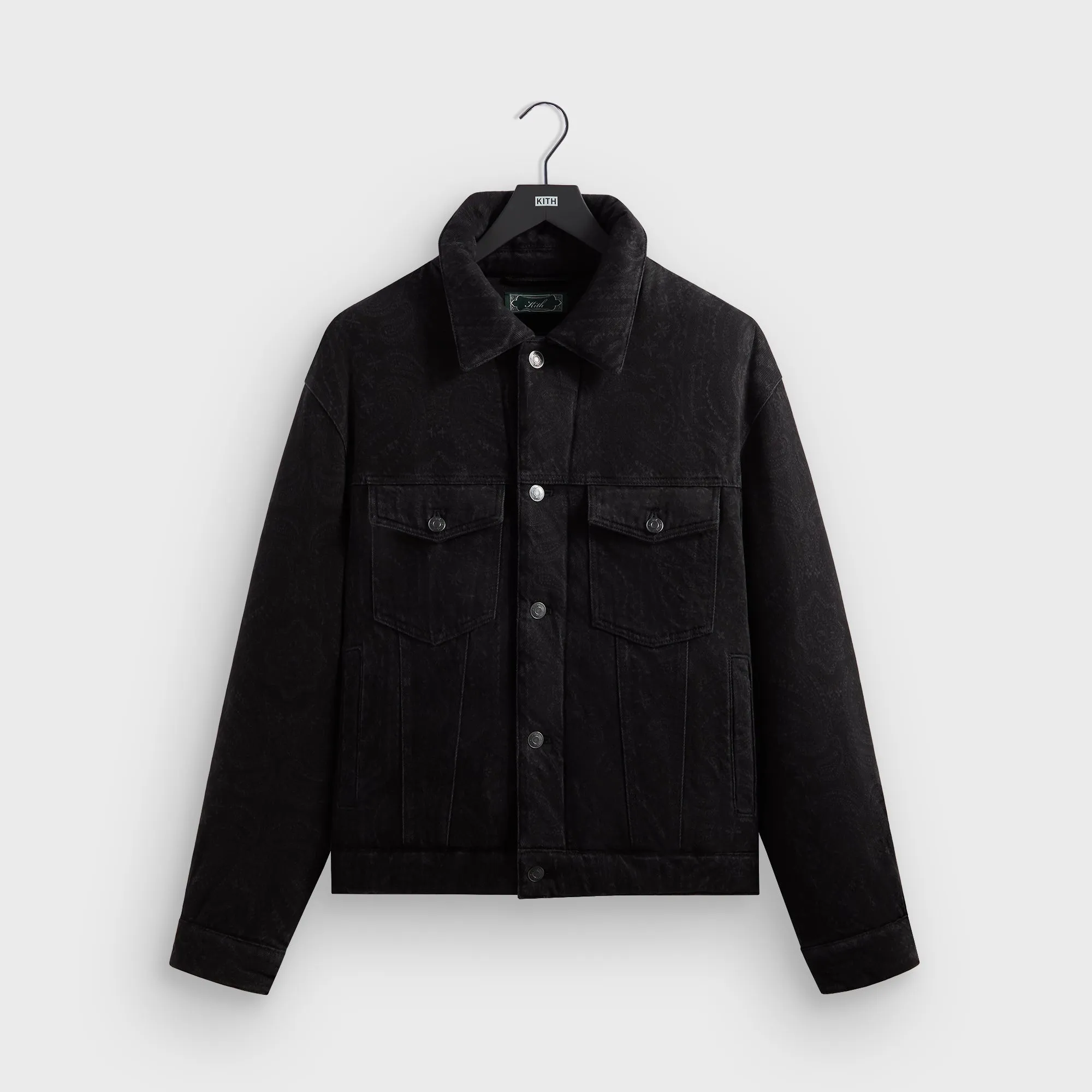 Hanging Option Comfortable Hipband Kith Puffed Jase Denim Jacket - Black