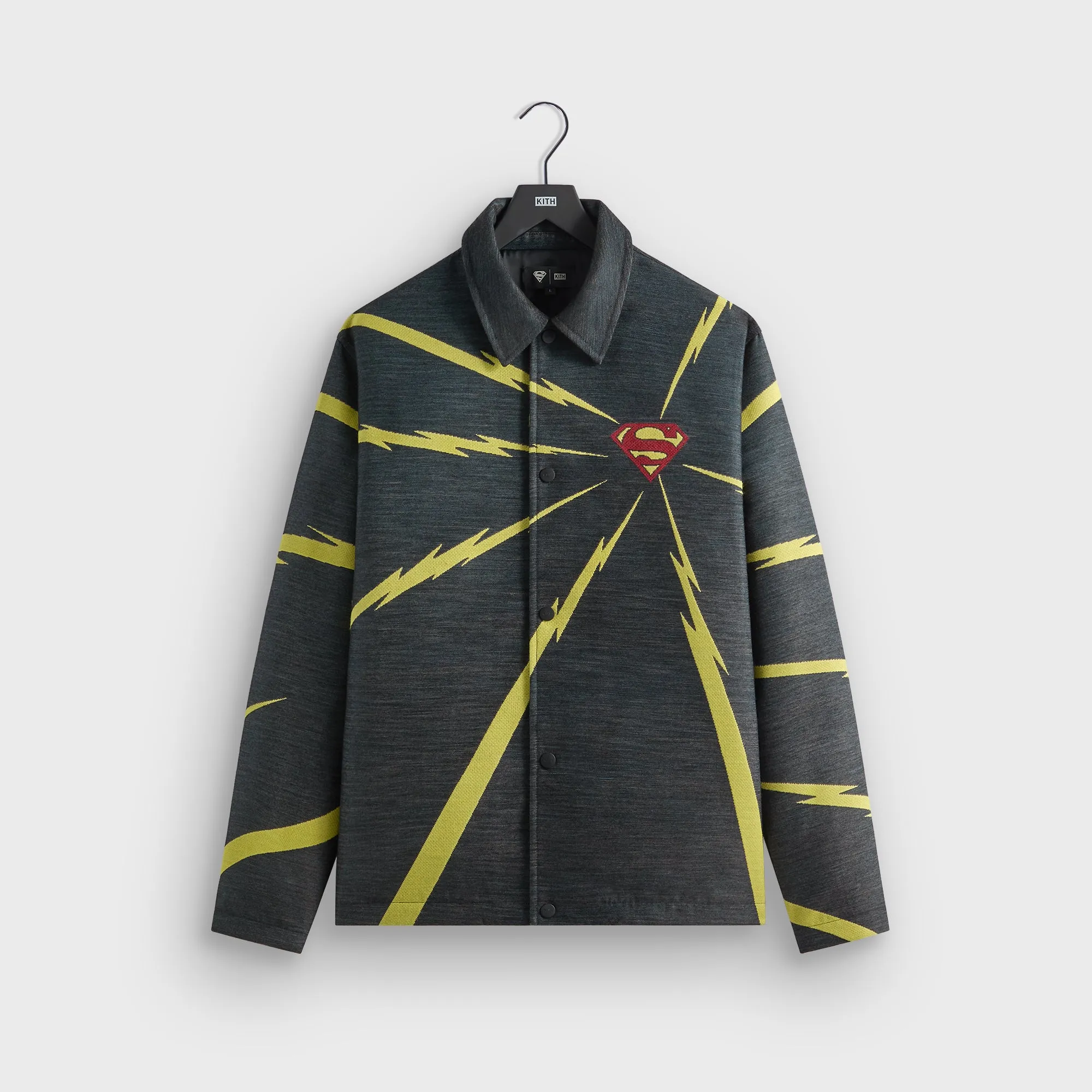 Superman | Kith Lightning Tapestry Jacket - Black Domain Anti Pilling