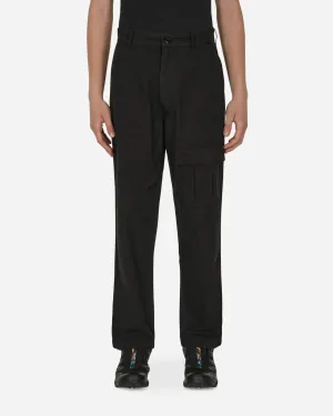 Soft Buttons Pool Shoes Embroidered Cargo Pants Black