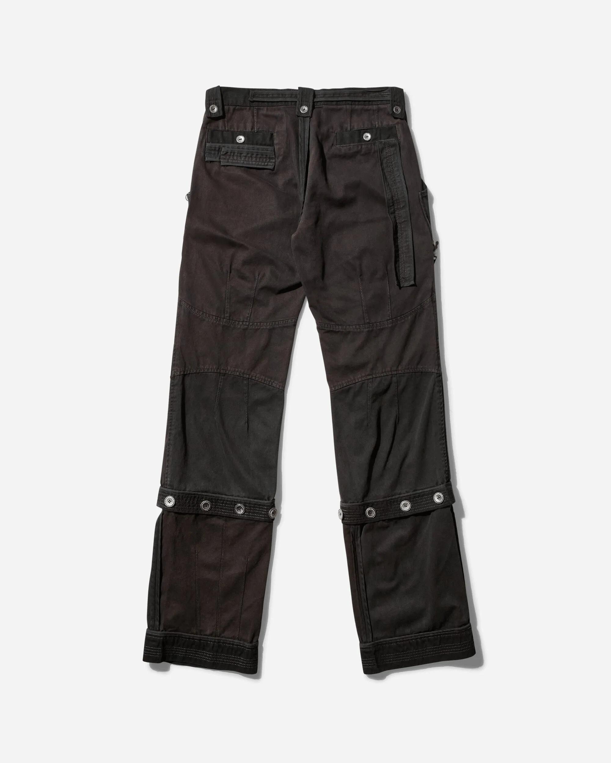 Leather Skirt Seamless-Design Men'S Convertible Patchwork Pants Stone