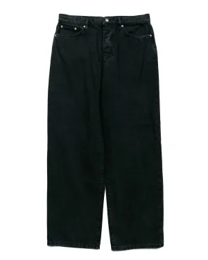 Stssy Big Ol' Jean Washed Canvas Black Beaded Details Knitwear Roughness