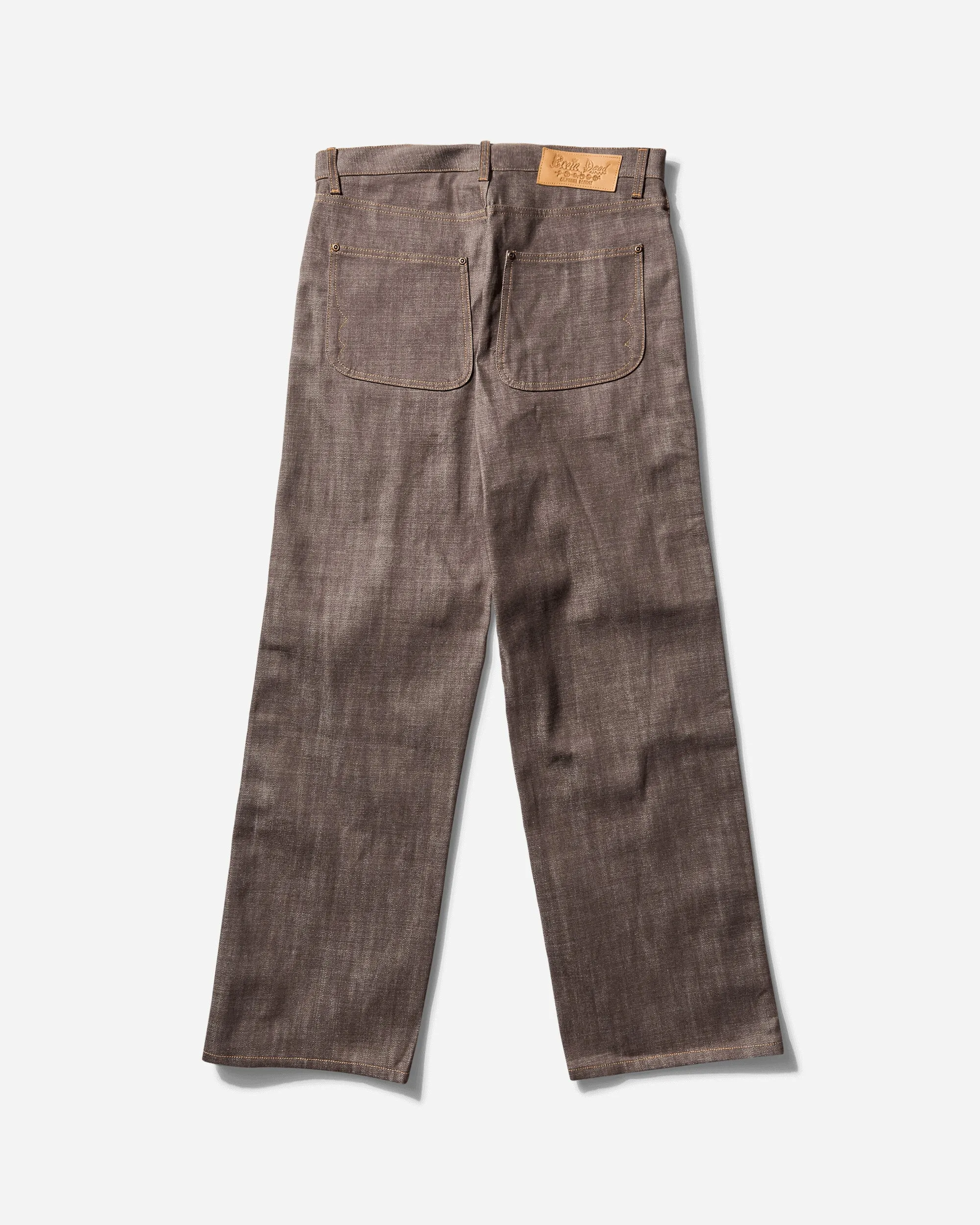 Adjustability Feature Men'S Type 00 14.5Oz Selvedge Denim Pants Brown