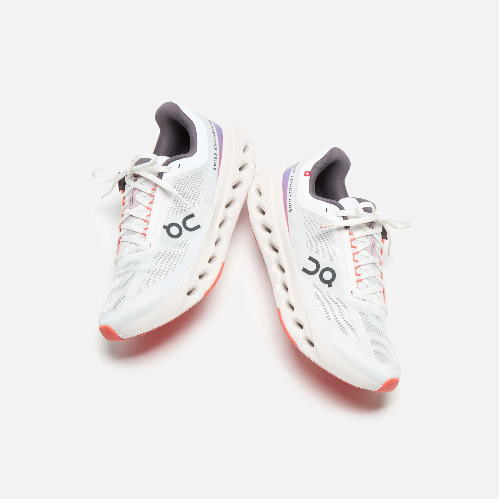 Non-Slip" Checkered Pattern On Running Cloudsurfer - Next White / Flame
