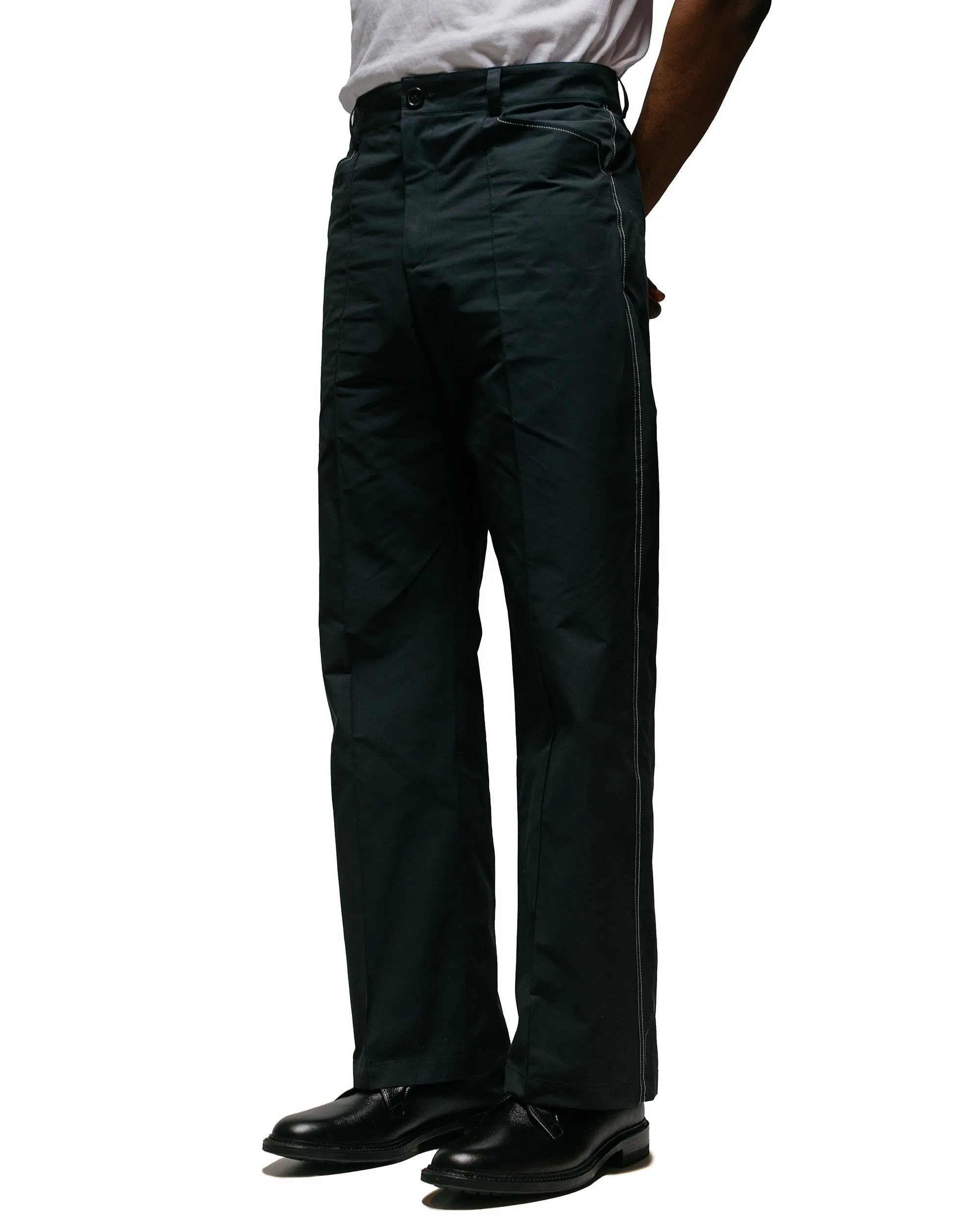 Convertible Shoulder Straps Comfortable Elastic Solid Wanze Work Trouser Cotton Navy