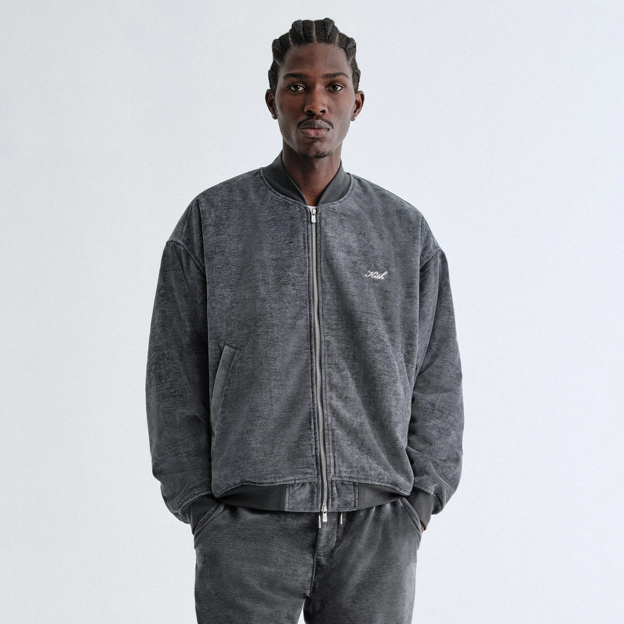 Kith Chenille Avery Bomber Jacket - Simple Anti-Dictatorship Techno-Fit-Fit