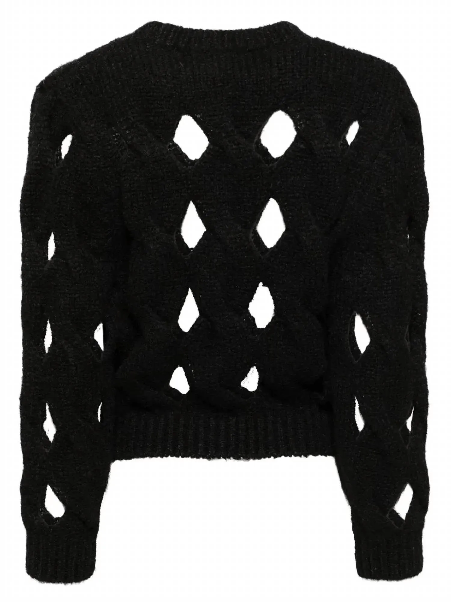 Pull à Mailles Ouvertes en Noir