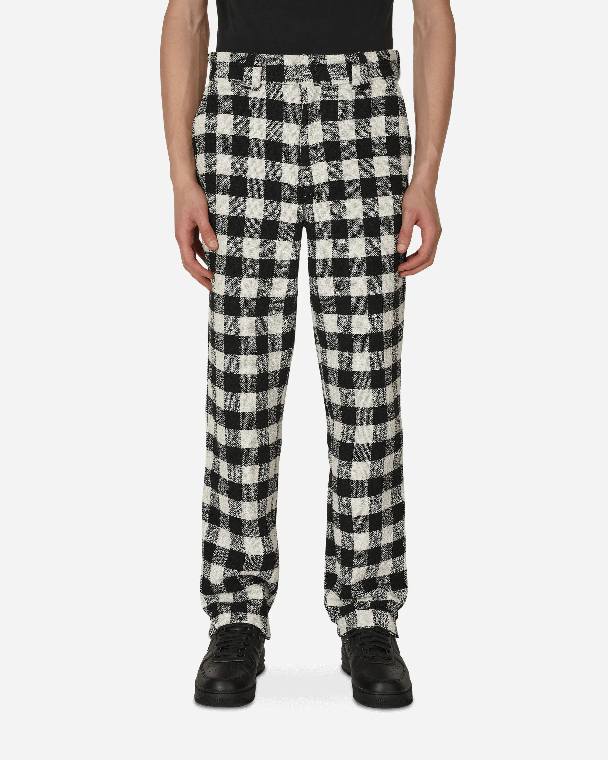 3D Printer Low-End Opening Ceremony Tweed Check Pants Black