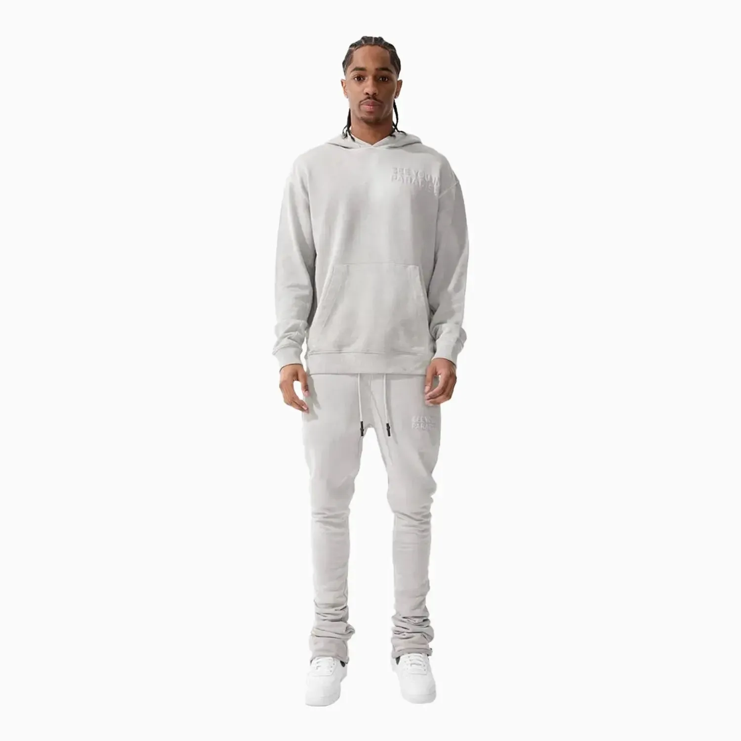 Men'S Paradise Washed Stacked Sweat Pant Knitwear Flexibility Discovery