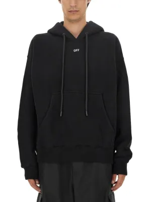 Pull à capuche noir oversize