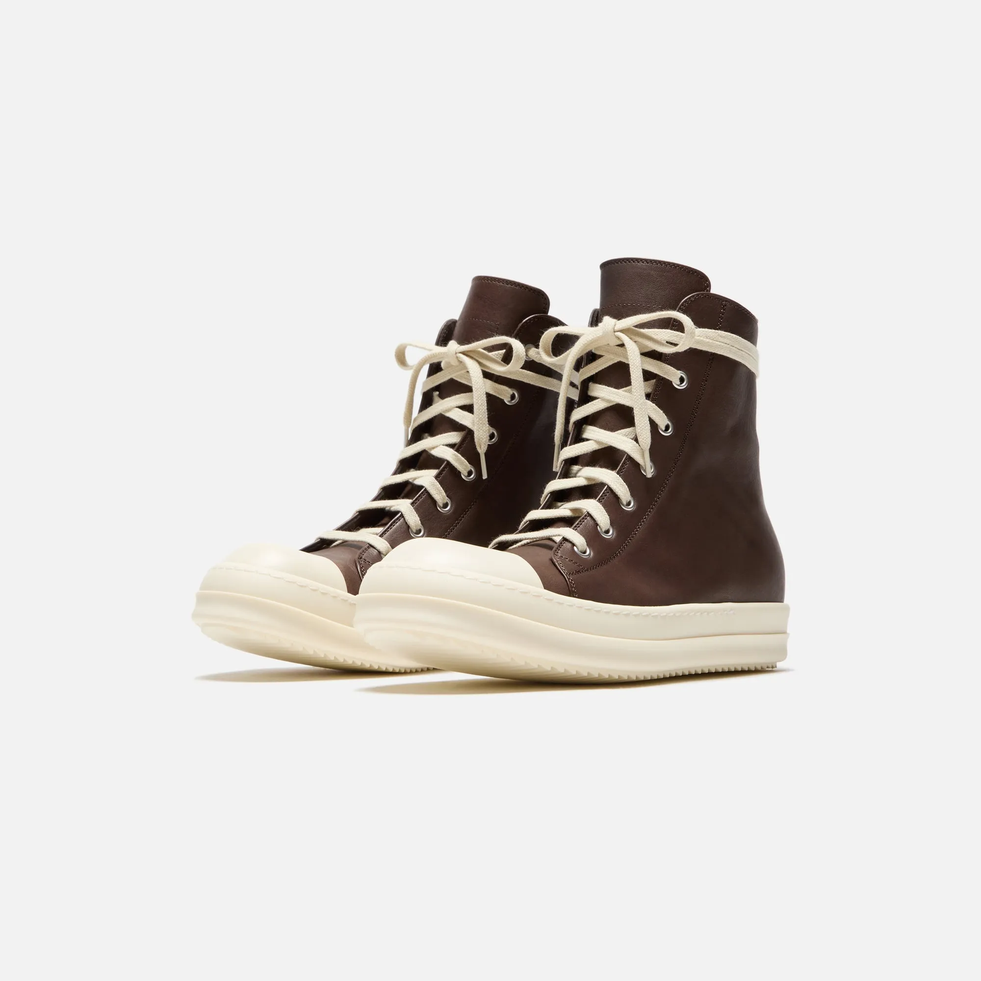 Taxing Look Rick Owens Porterville Sneakers - Saddle / Milk