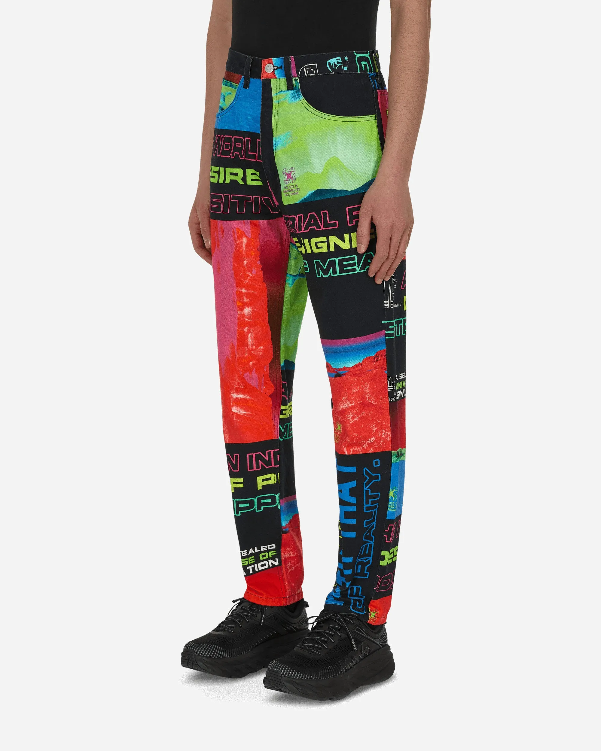 Comfortable Sleeve Straps S.O.M 1994 Denim Pants Multicolor