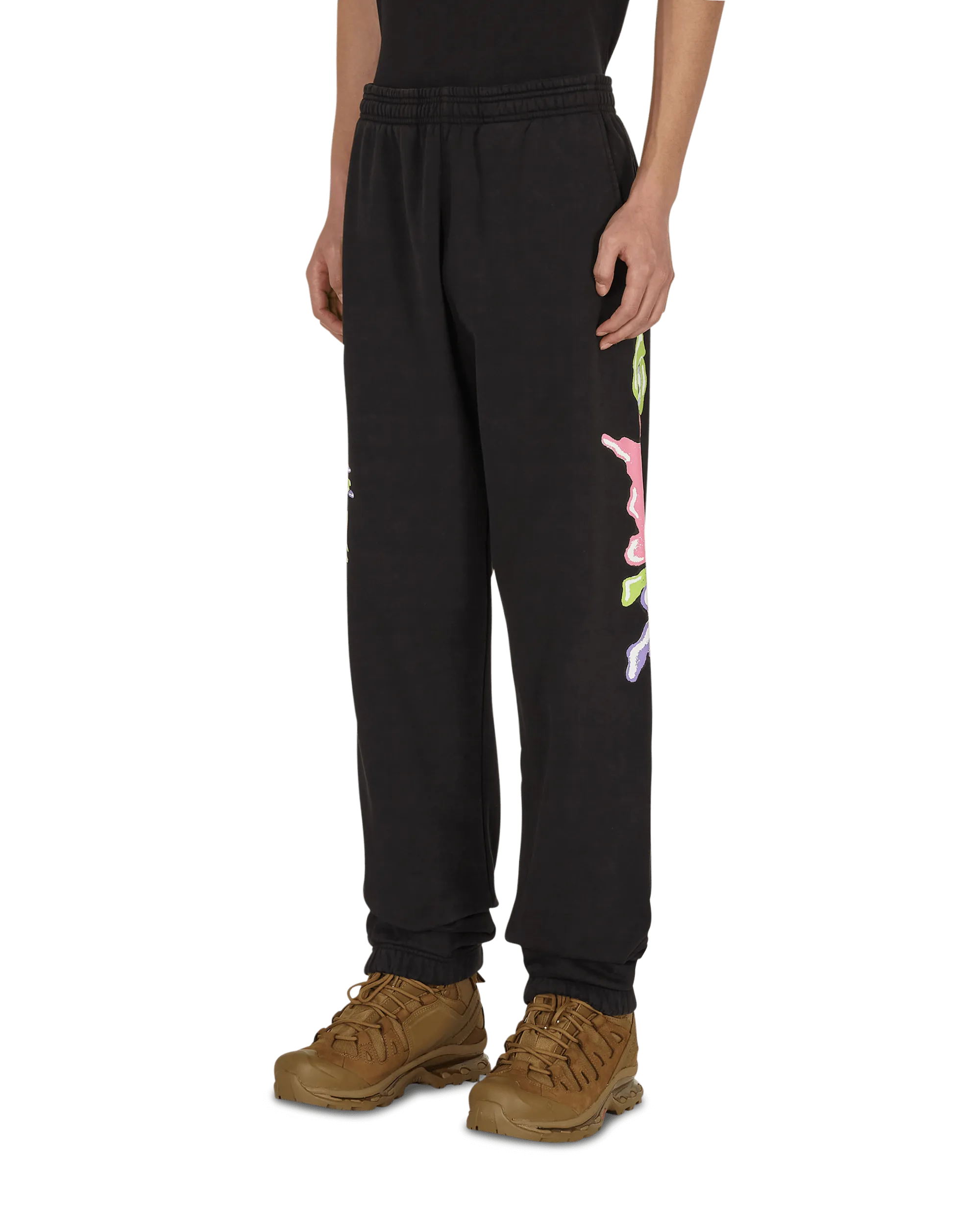 Tight Hem Paintman Sweatpants Black