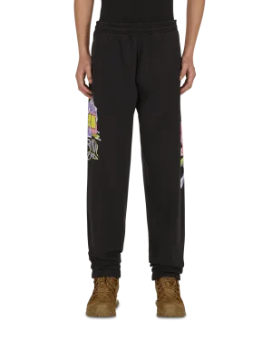 Paintman Sweatpants Black Rough Surface
