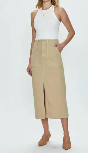 Jupe utilitaire Pamela en latte