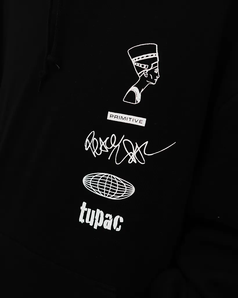 Primitive X Tupac Stay Up Hoodie - Black Fixed Straps