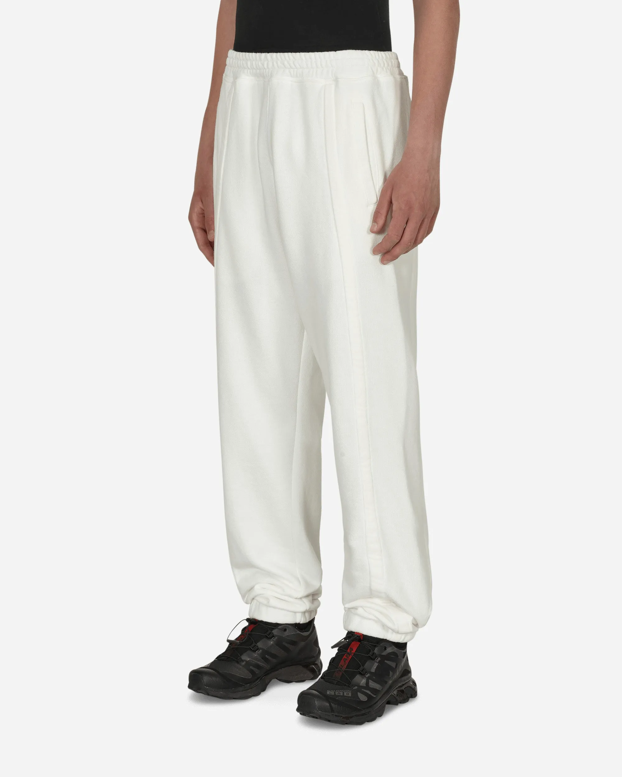 Soft - Knit Panel Basic Sweatpants White