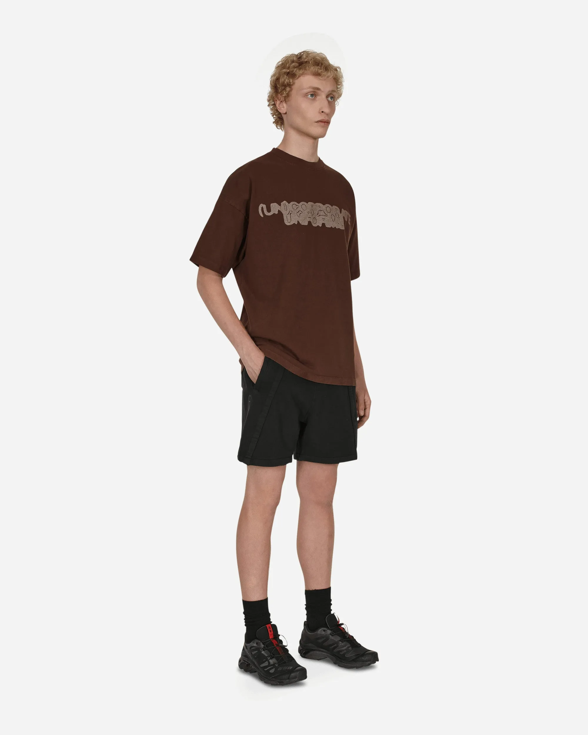 Flat Fell Seam Cookware Panel Boxy Shorts Black