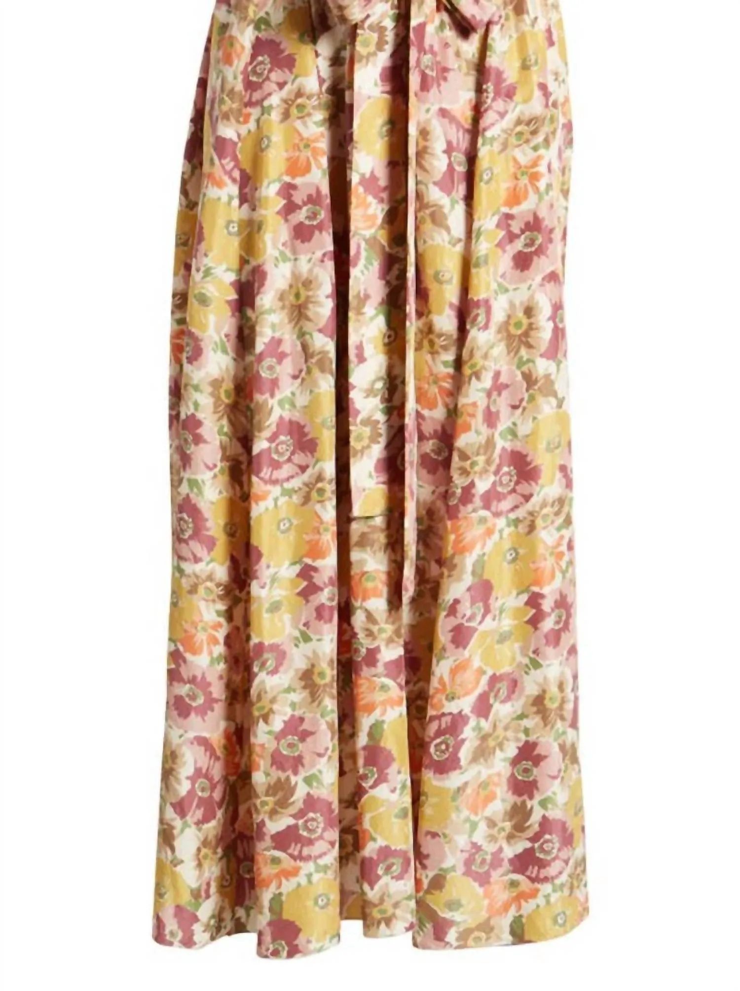 Jupe en Papyrus Fleur Lilas Doré